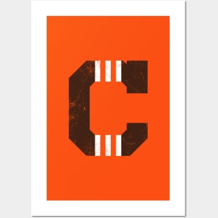 Cleveland C, vintage - orange Posters and Art